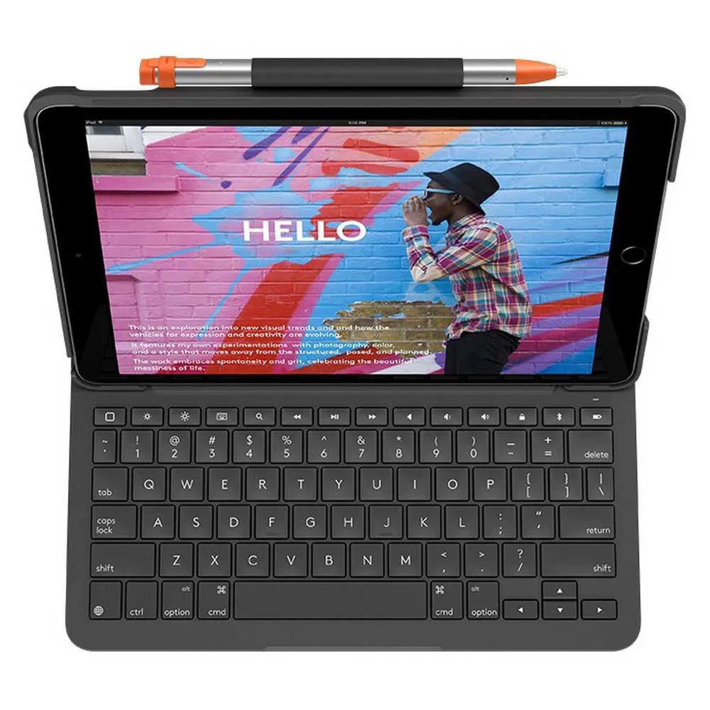 Funda con Teclado Logitech Slim Folio para iPad (7ma Generación) - Graphite