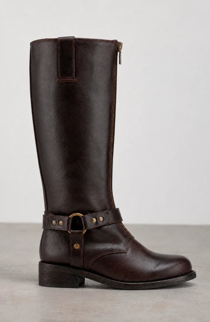 Botas alta Zipper Raindoor W26RAI-ZP07 Brown para Mujer
