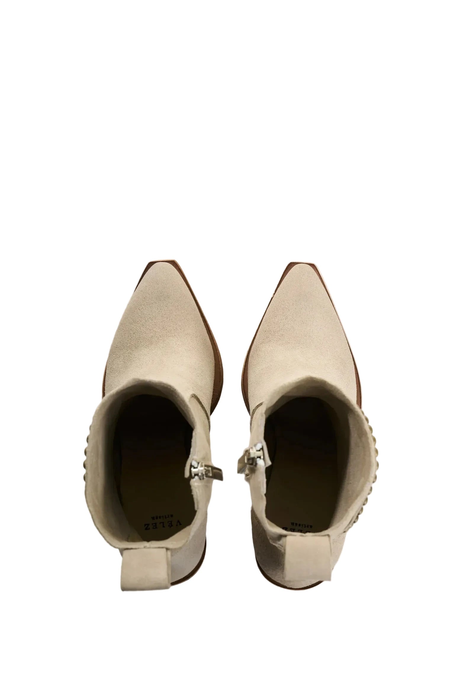 Botines Vélez Alden de Cuero Gamuzado Apliques Talla 40 Mujer