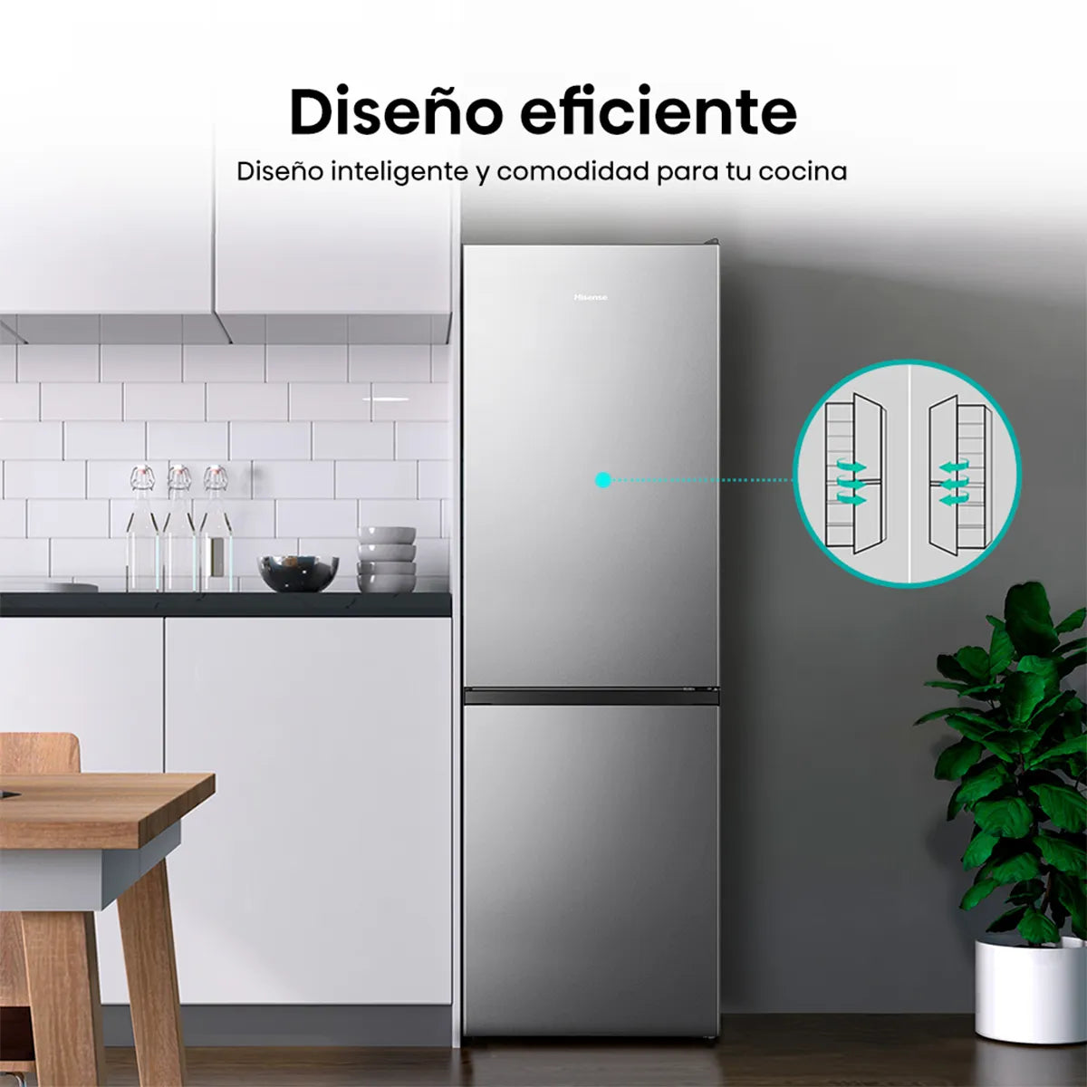 Refrigerador Hisense RB341NL 262 Litros, Gris