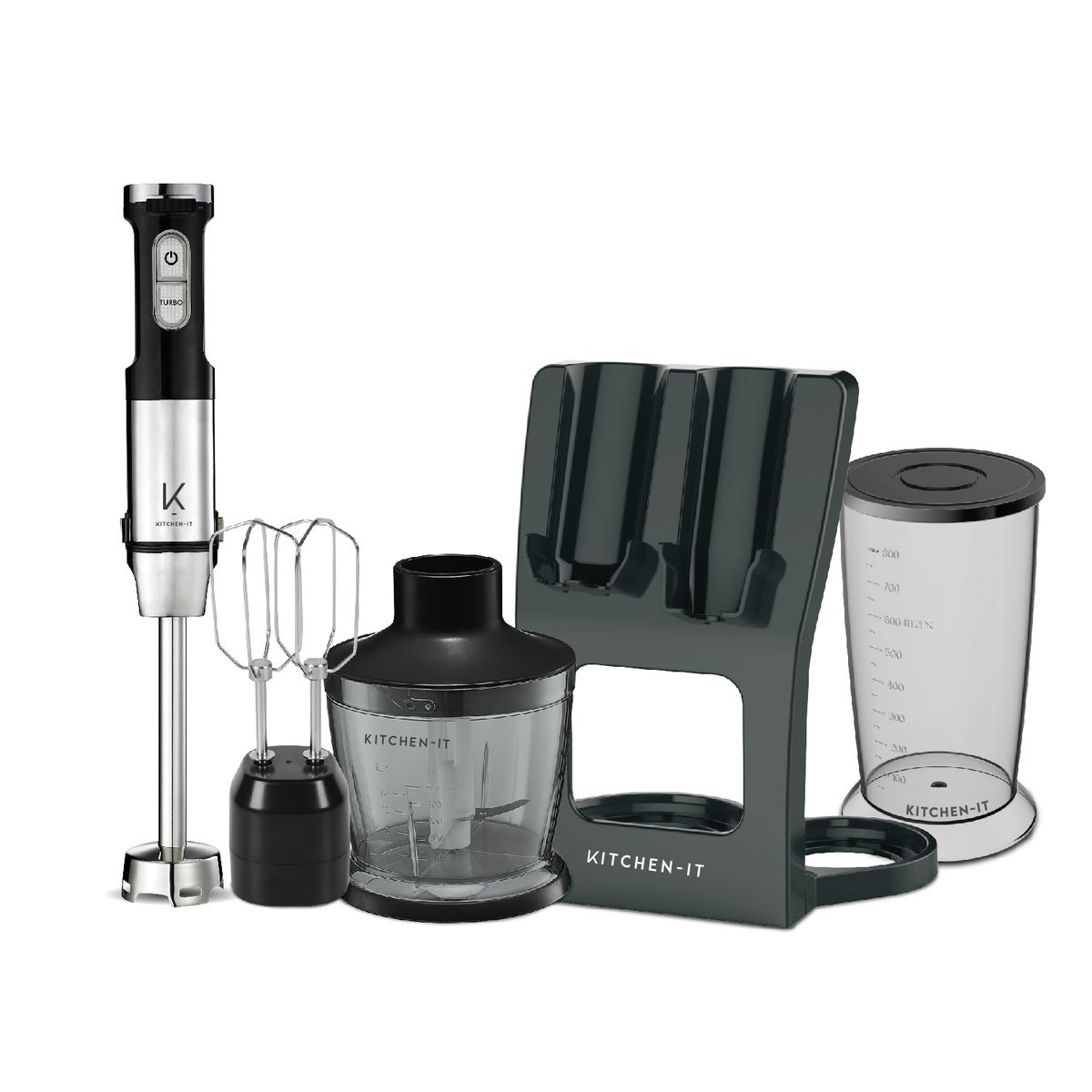 Minipimer Kitchen-It Pro 5 en 1 Negro 10W