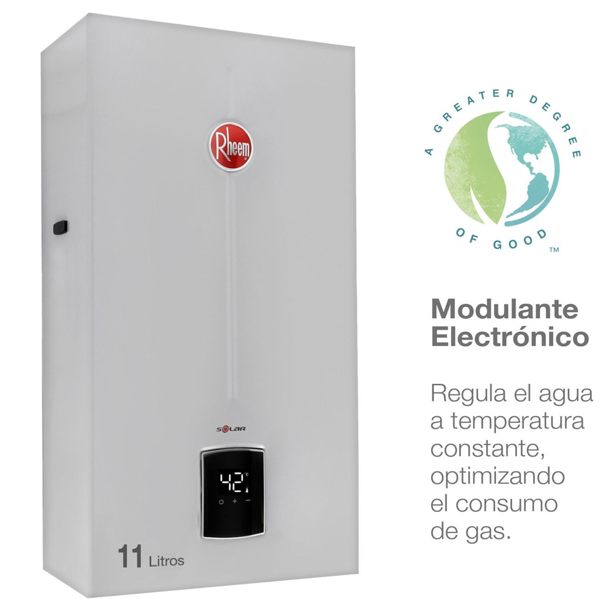 Calefón Rheem RTNT 11 Digital Gas Licuado Tiro Natural 11 Litros