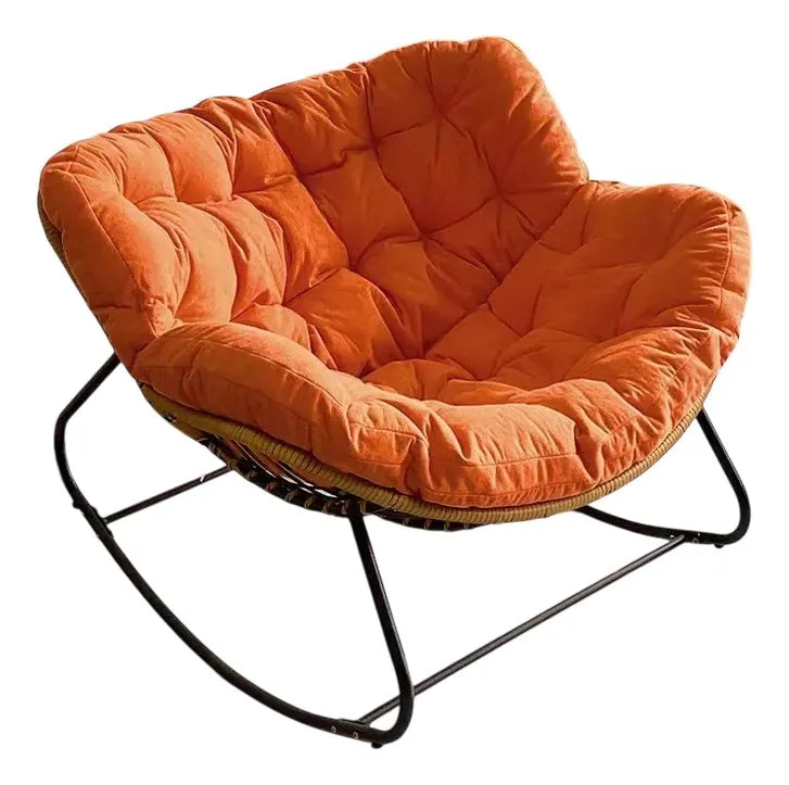 Sillón Mecedora de Ratán XL Home Designs Color Naranjo