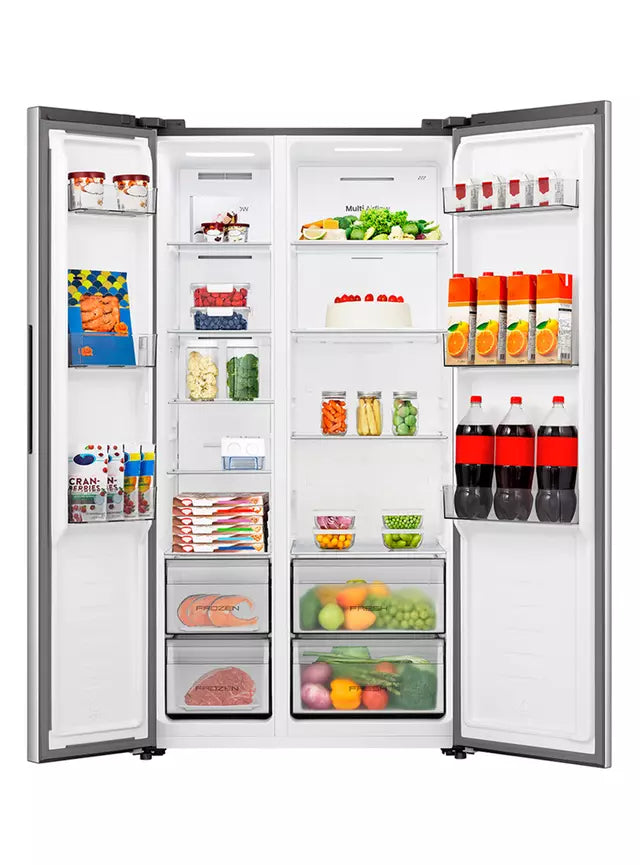 Refrigerador Side by Side No Frost Hisense RS3P558NECF Plateado 531 Litros