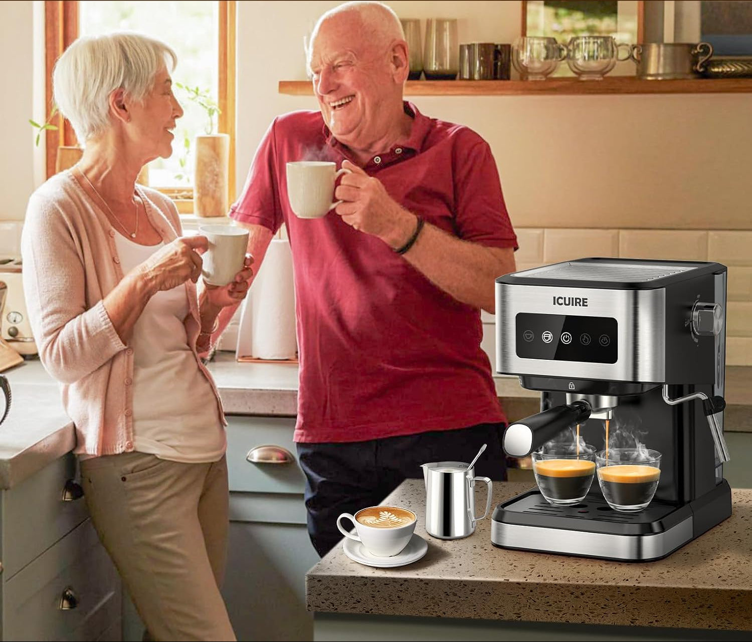 Cafetera espresso ICUIRE CM3080 1050W