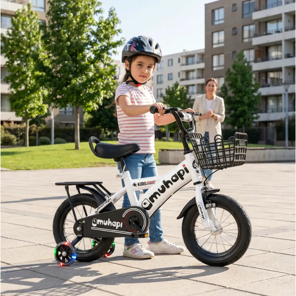 Bicicleta Infantil Bicimoto Homer Outdoor Aro 14, Blanco
