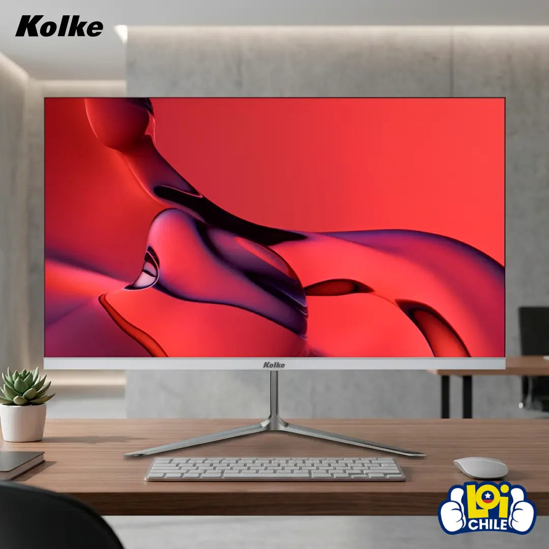 Monitor Curvo 23.6" Kolke Full HD 1920x1080, Blanco