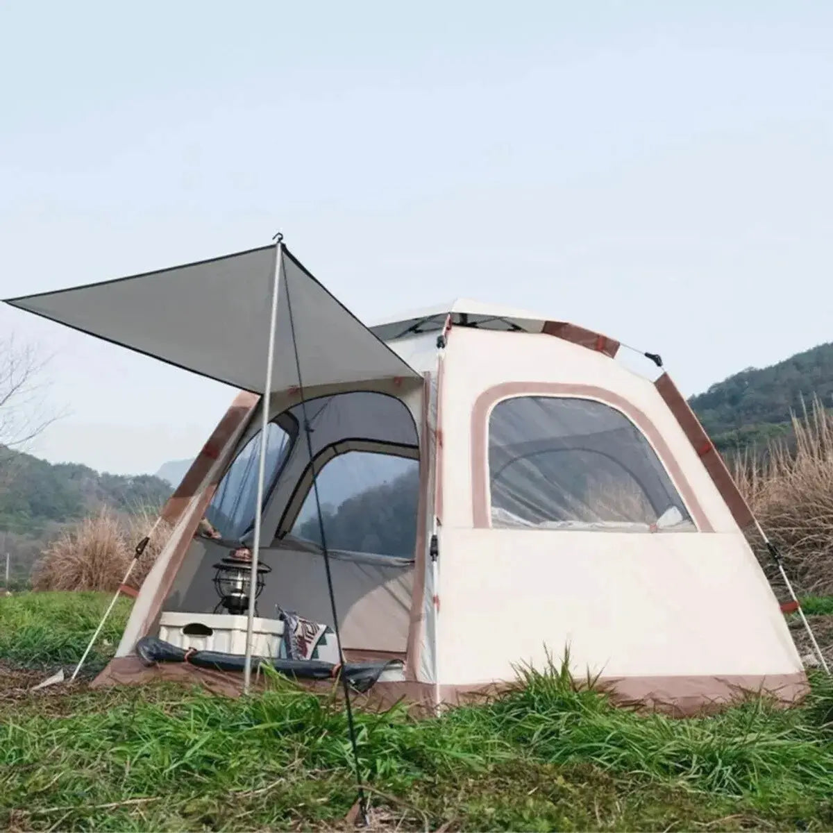 Carpa Automática Hexagonal para 6 Personas 240x280x160 cm