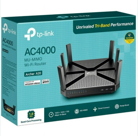 Router Wi-Fi Inteligente Tp-Link Mu-Mimo Ac4000 Archer A20