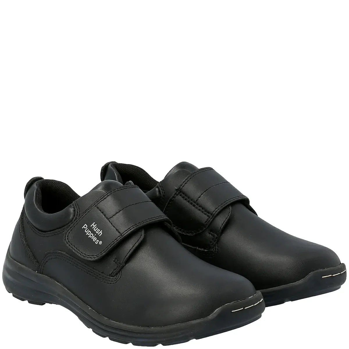 Zapato Escolar Hush Puppies Jungla Velcro Negro 30