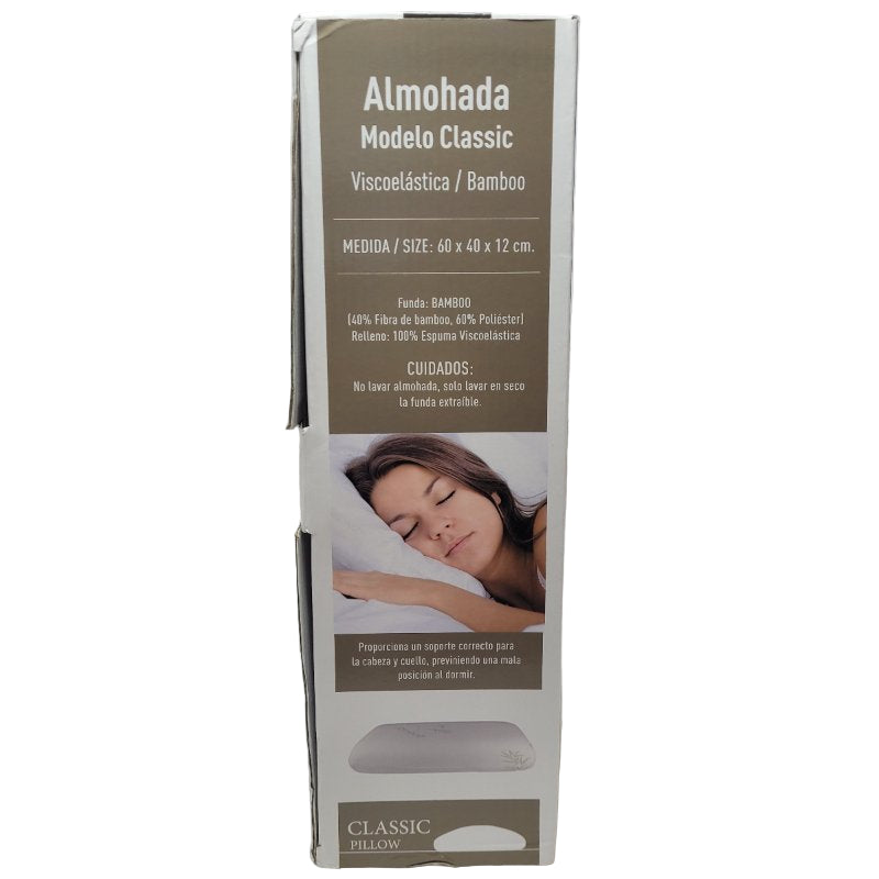 ALMOHADA VISCOELASTICA MAXCARE CLASSIC ORTHOPEDIC LINE 60 X 40 X 12