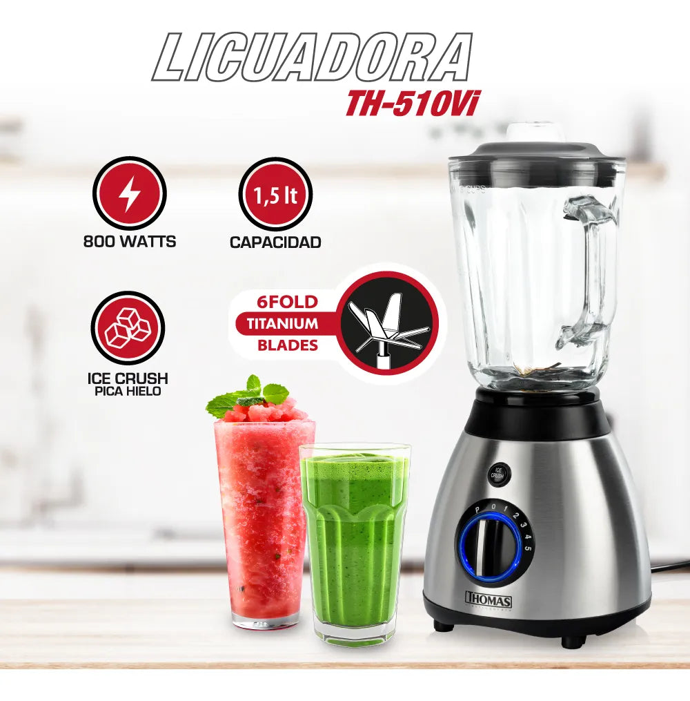 Licuadora Thomas Th510vi 6 Velocidades Gris