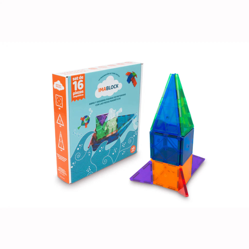 Set De 16 Piezas Magneticas Imablock