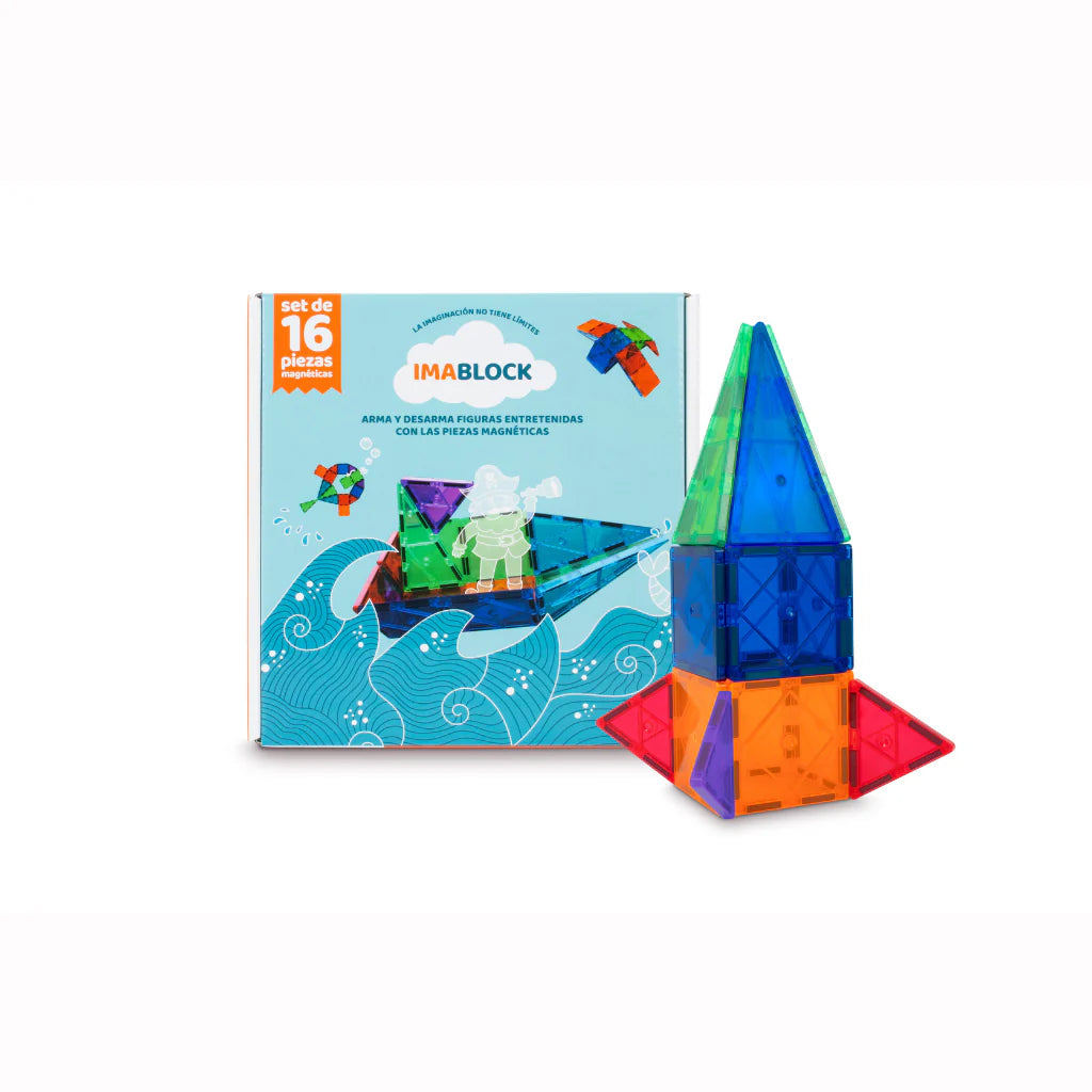 Set De 16 Piezas Magneticas Imablock