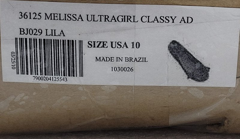 Zapato Melissa Ultragirl Classy Ad Lila 41/42 Eur Femenino