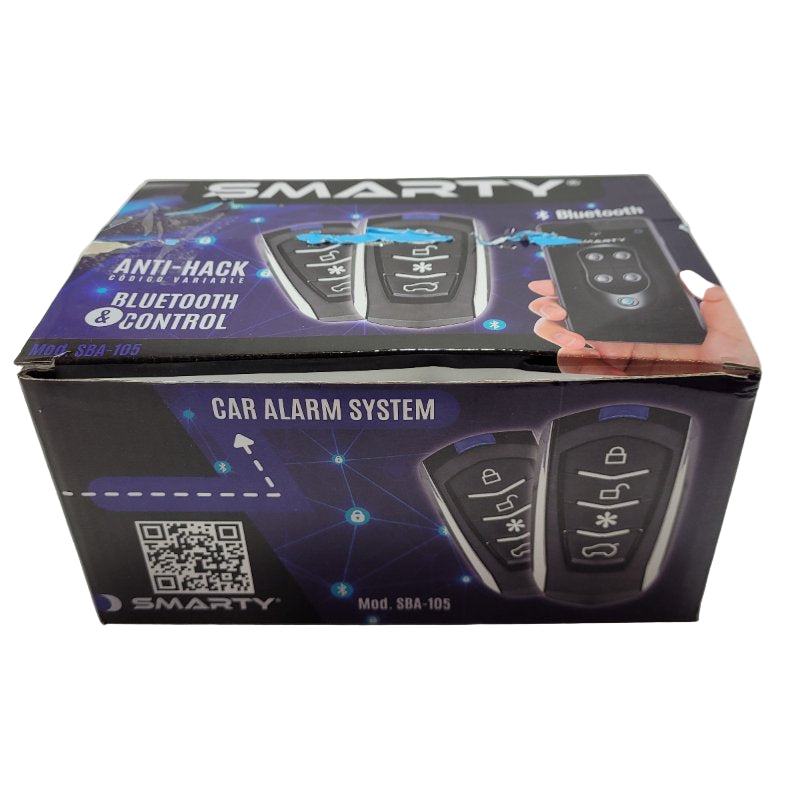 Car Alarm System Smarty Bluetooth Control Negro Puede Ser Usado En Cualquier Marca De Auto