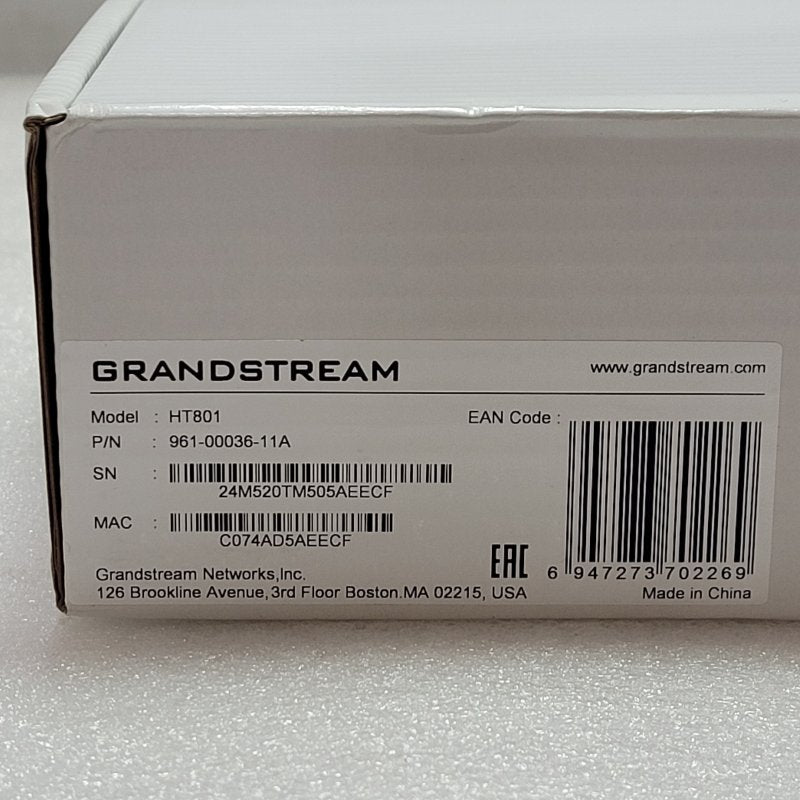 Adaptador De Telefono Analogico Grandstream Ht801 De 2 Puertos Negro