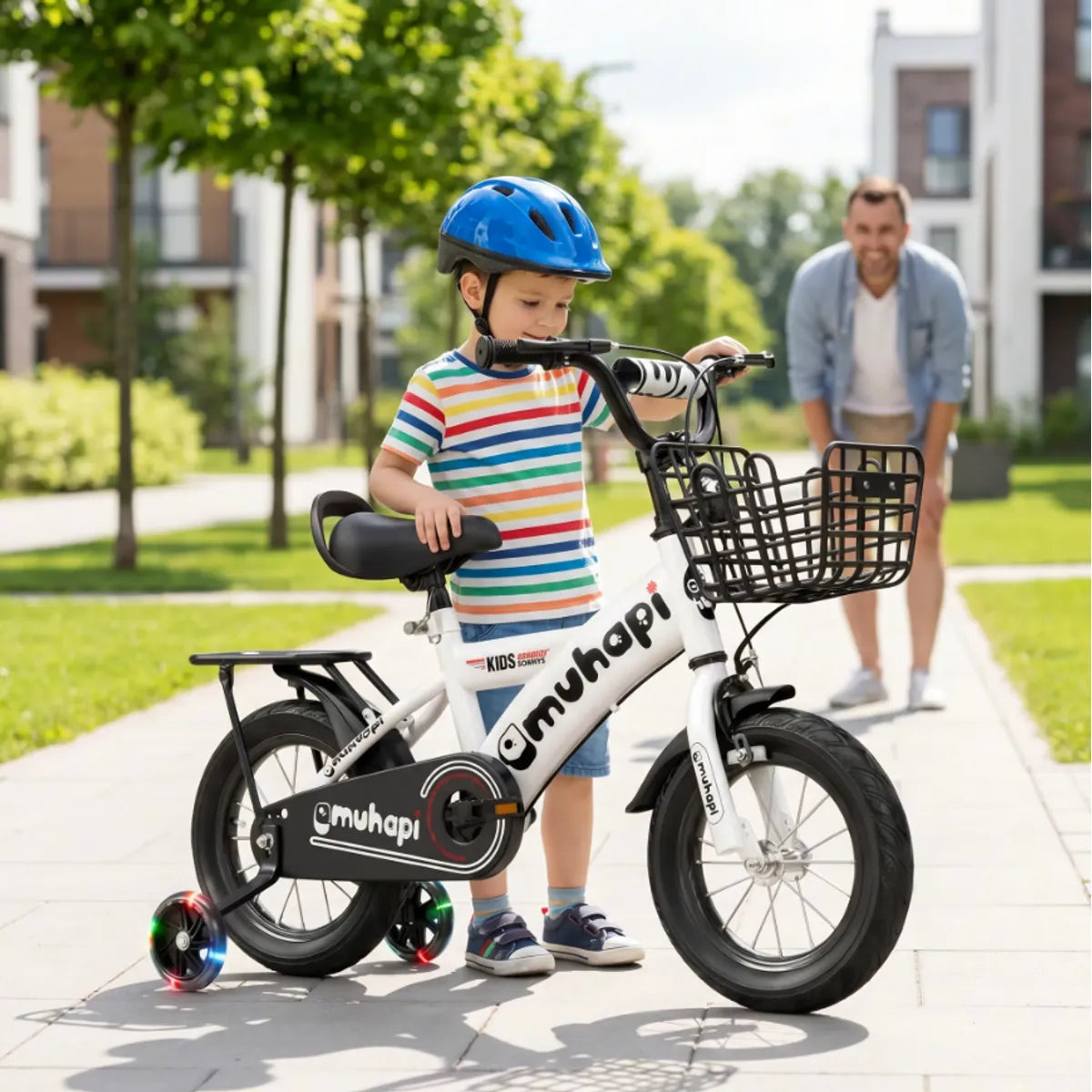 Bicicleta Infantil Bicimoto Homer Outdoor Aro 14, Blanco