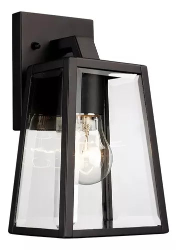 Farol Aplique De Pared Geometrico China Town Negro