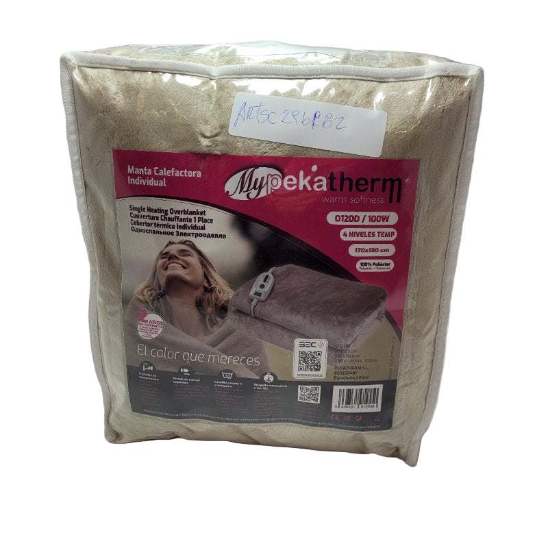 Manta Calefactora Individual Pekatherm Warm Softness 170x130 0120d/100w
