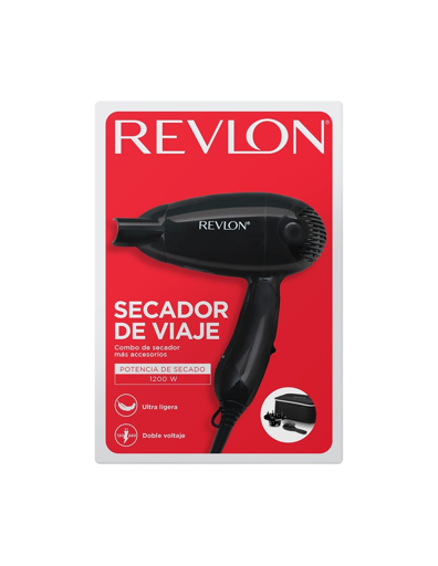 Kit De Viaje Secador De Cabello Revlon Rvdr5305la2 Negro
