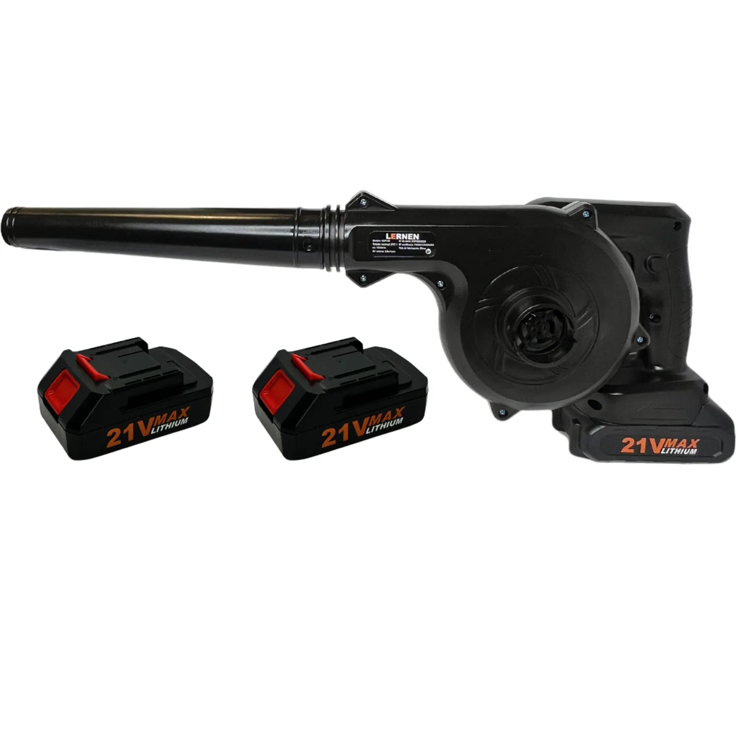 Sopladora Aspiradora Inalámbrica + 2 Baterías Lernen Sop140 Negro