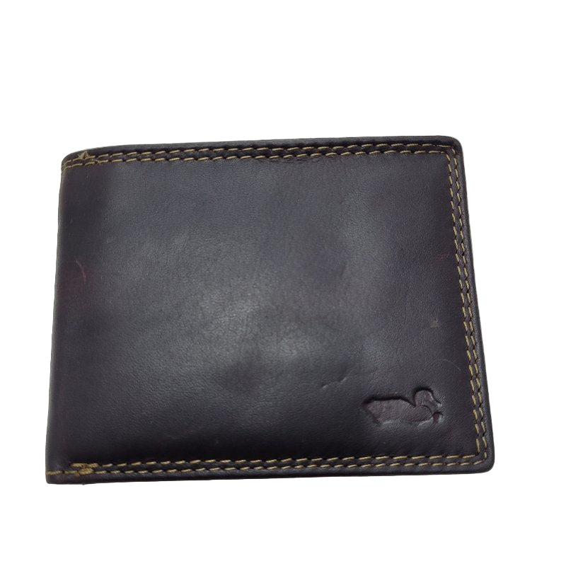 Billetera Cuero Rkf Tc Simple Café oscuro Masculino