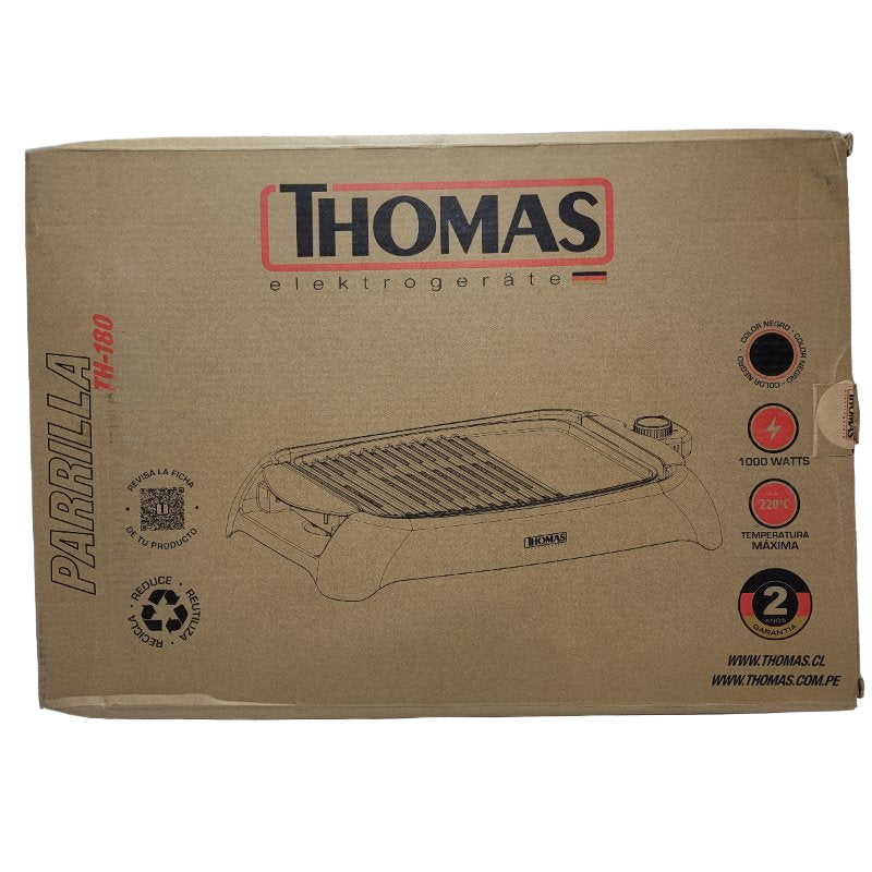 Parrilla Eléctrica Thomas Th-180/ 1000wt Negro