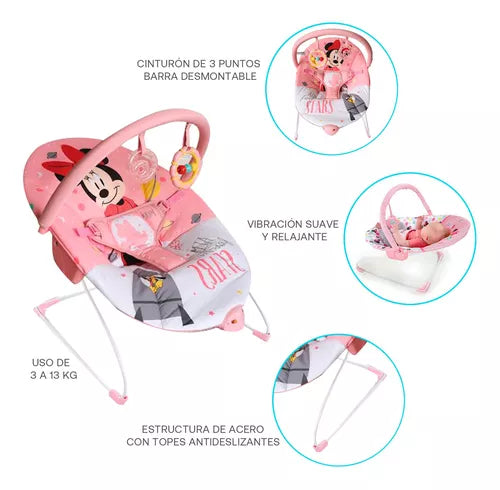 Mecedora Bouncer Disney Baby Minnie Rosa