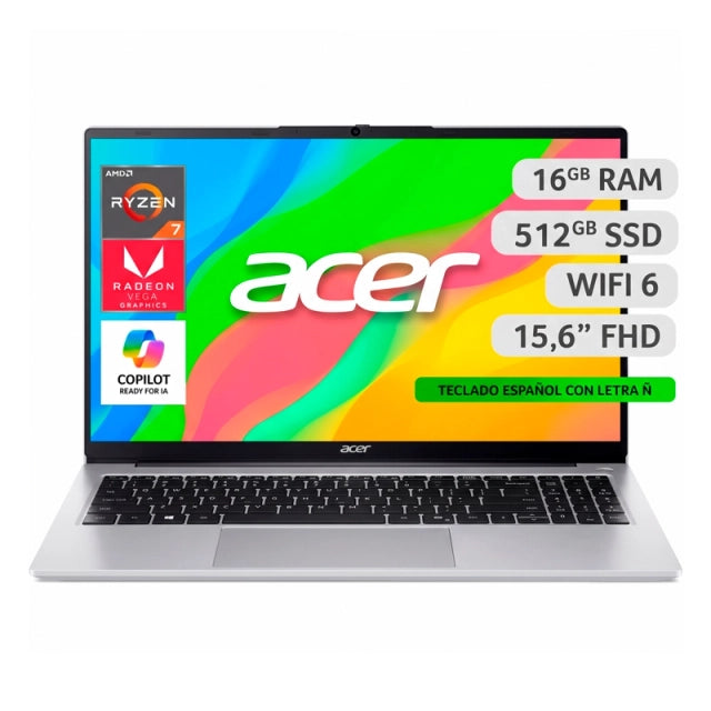 Notebook Acer Aspire Lite 15 AL15-41P-ROZY-3 16GB 512GB SSD, Gris