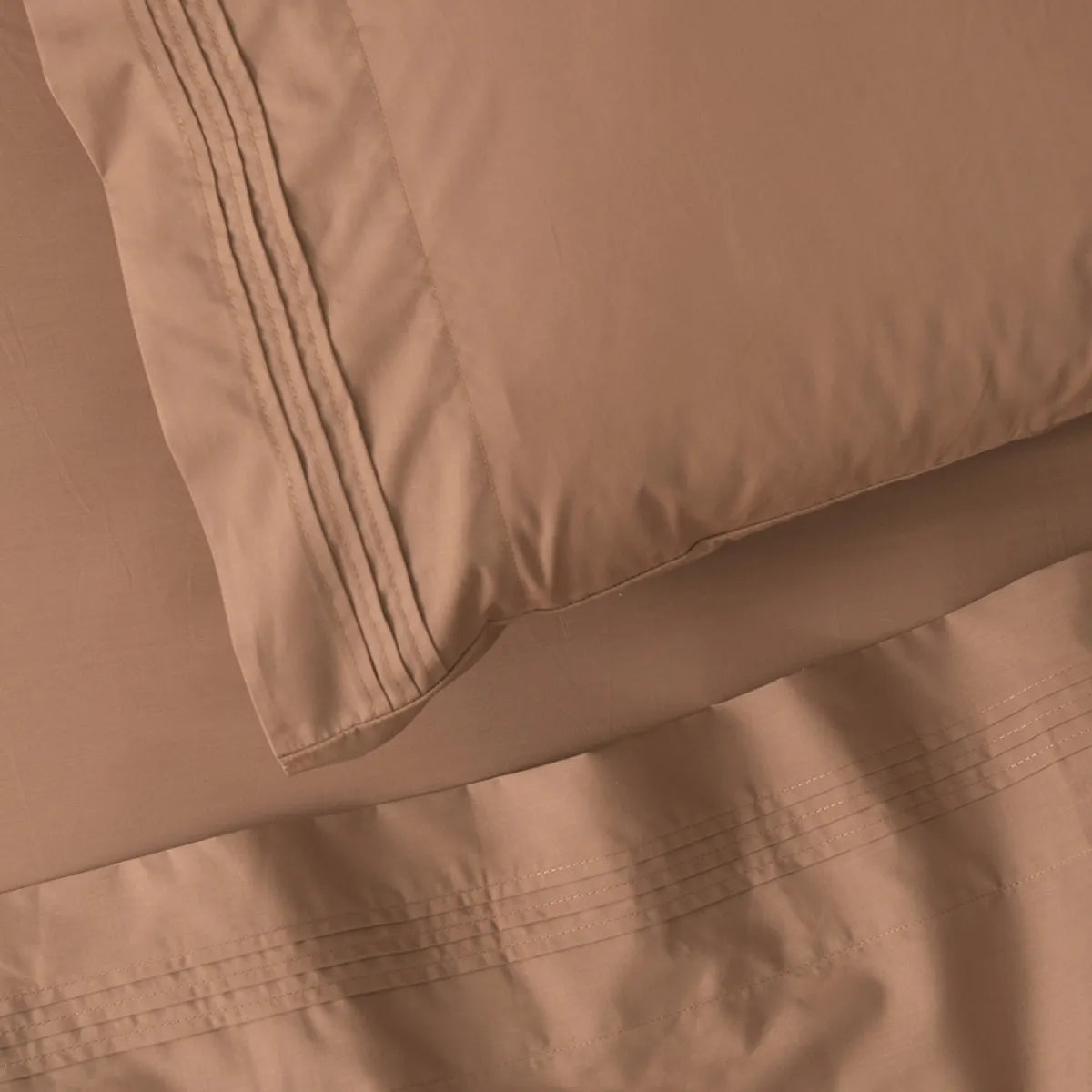 Sábana King Size Fabrics Antonieta Vison 200 Hilos Café