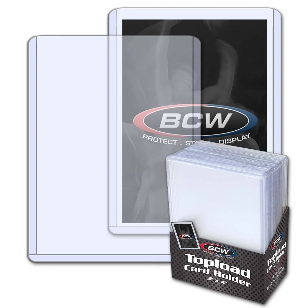 Pack De 2 Topload Bcw Card Holder 3" X 4"