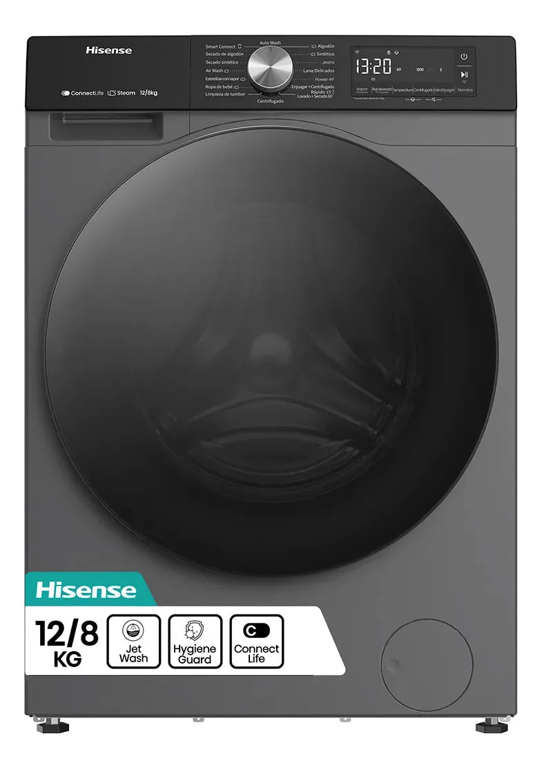 Lavadora Secadora Hisense WD3S1243BT1 12/8 kg Gris