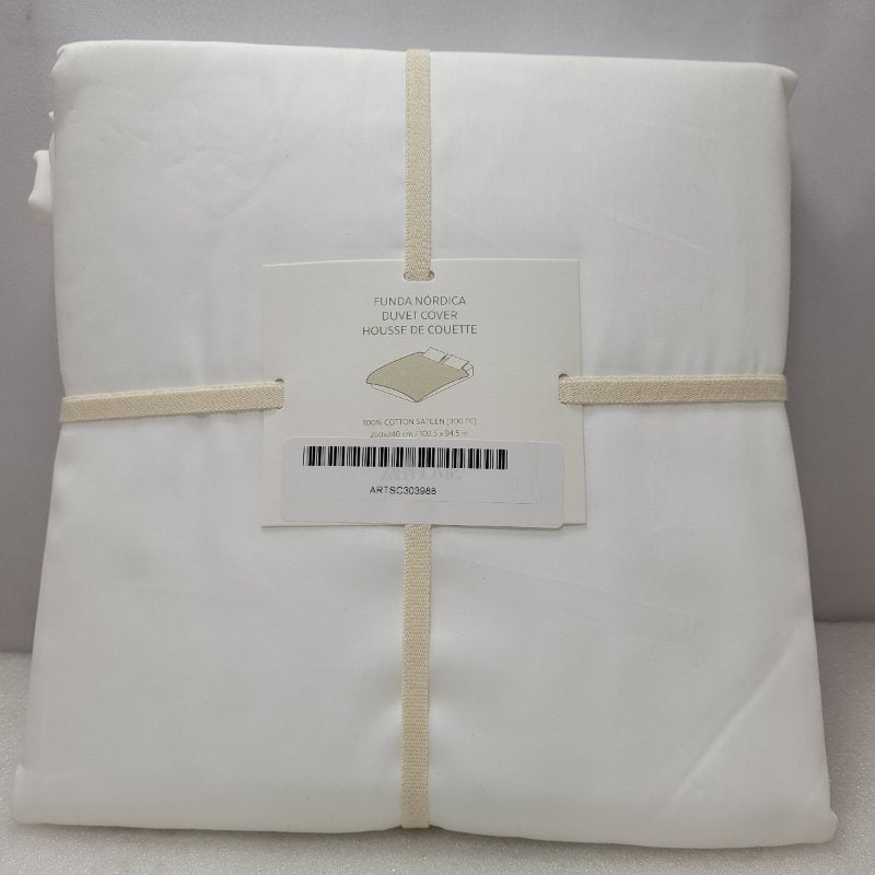 Sabanas Funda Nordica Zara Home 300 Hilos 260*240 Cm Blanco