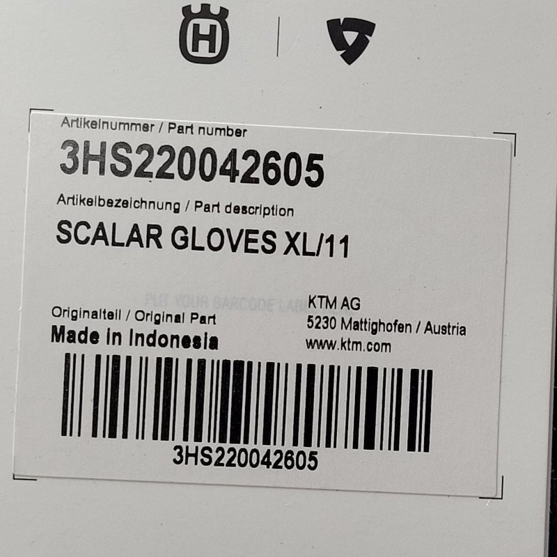 Guantes Scalar Husqvarna 3hs220042605 Negro Xl/11