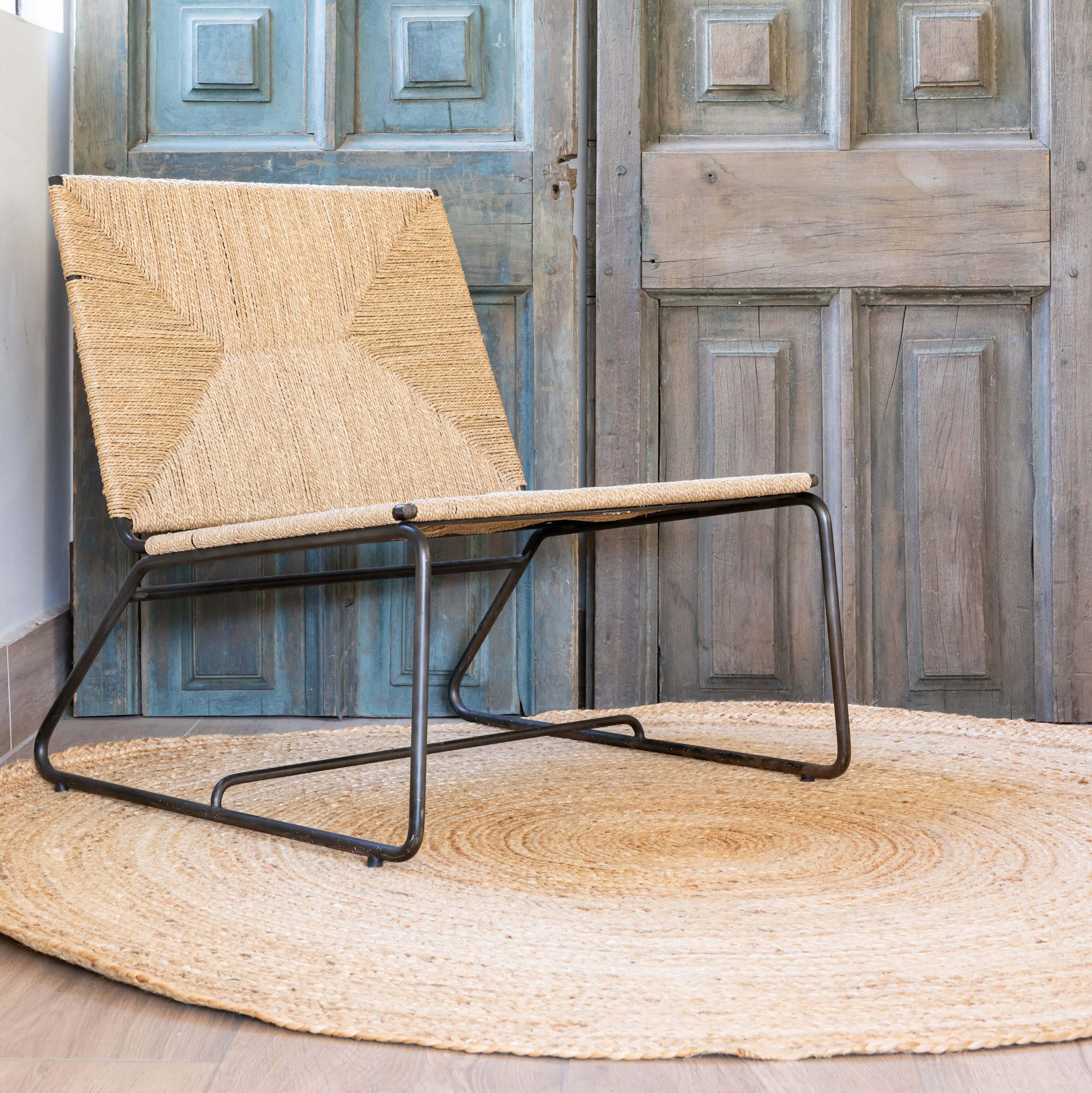 Alfombra Redonda Yute Tribus Del Mundo FPanaji 240 Cafe