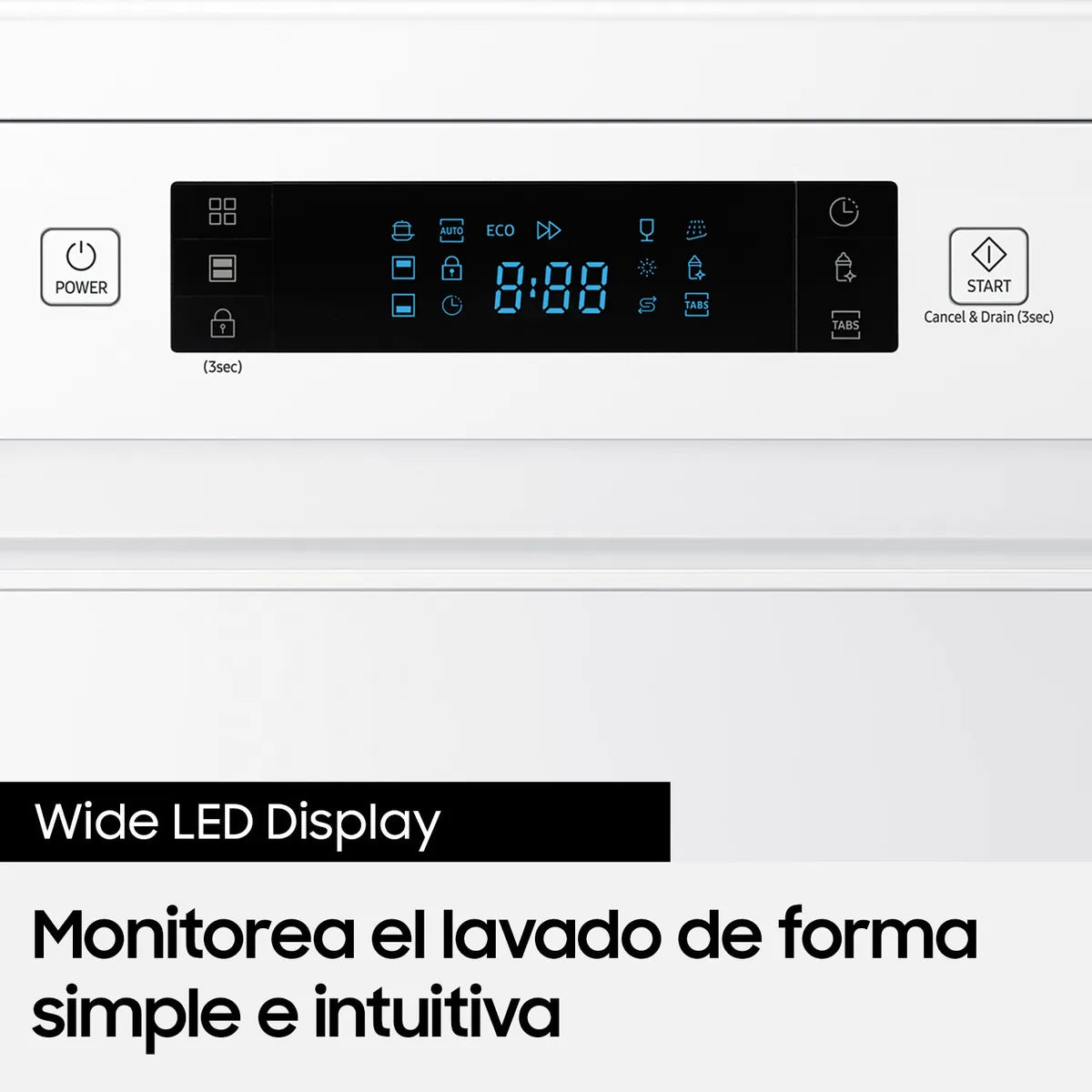 Lavavajillas Samsung DW60M6040FW 13 Cubiertos Blanco