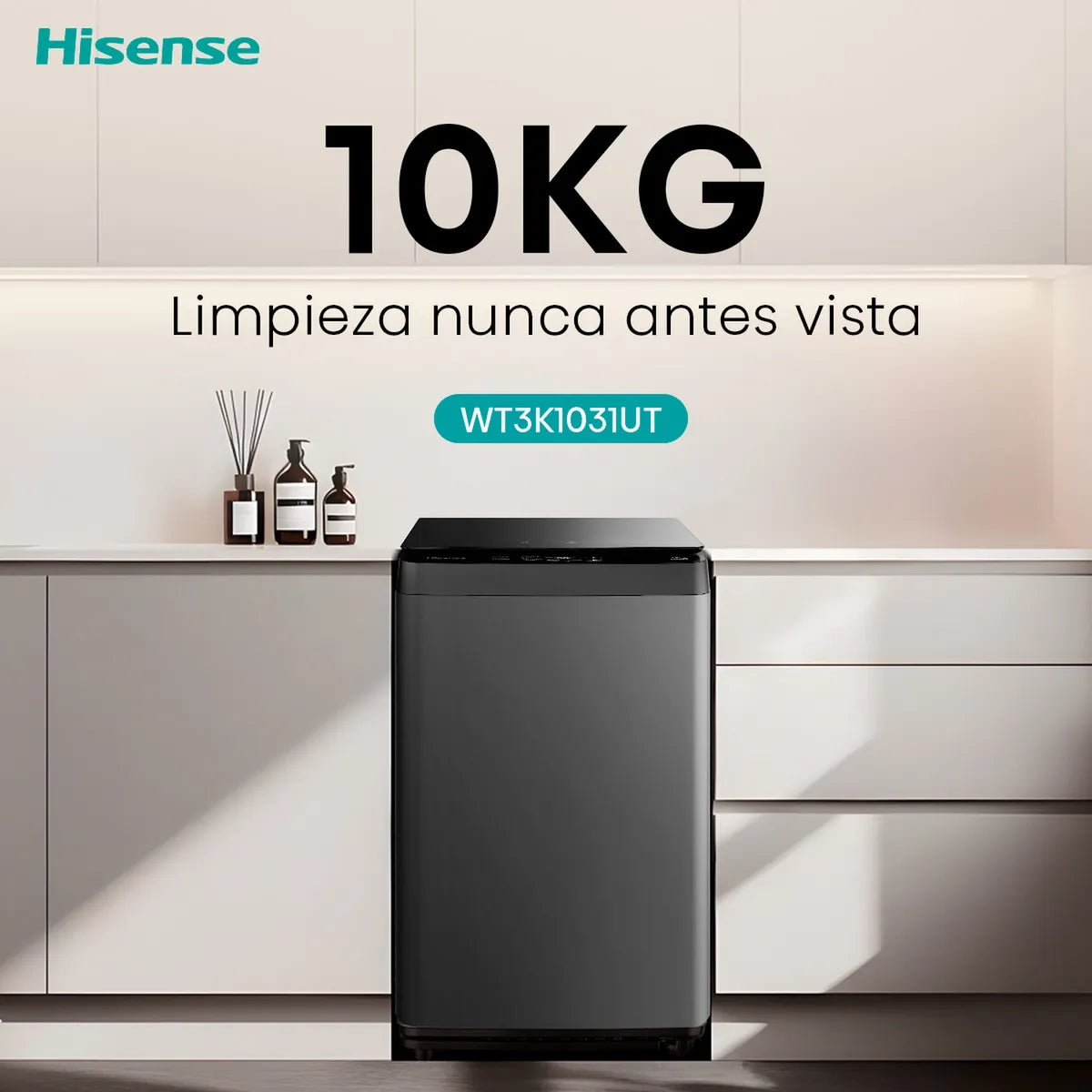 Lavadora Carga Superior 10kg Hisense WT3K1031UT