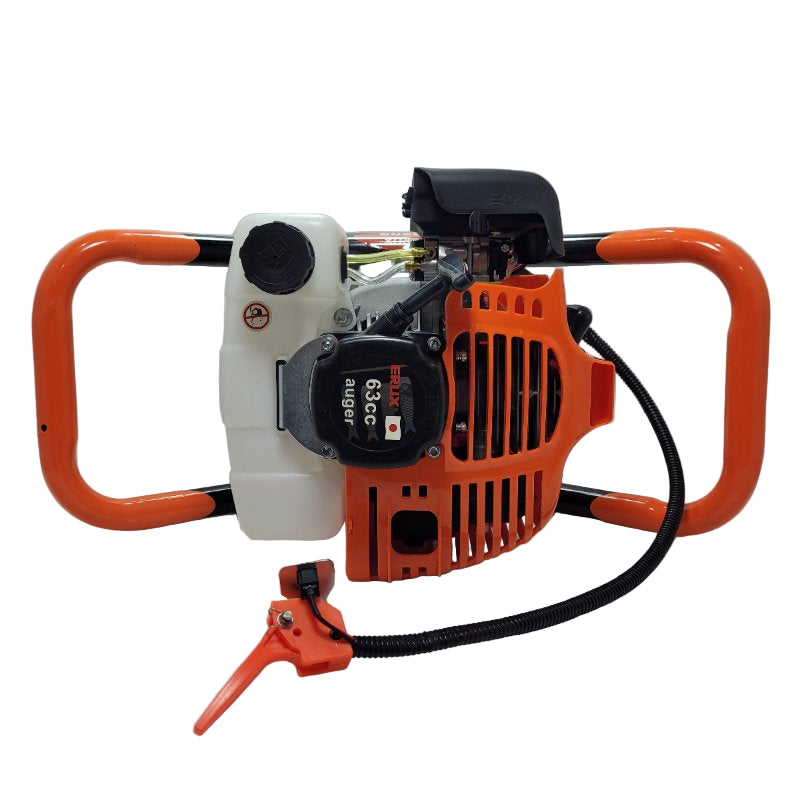 Motor Ahoyador De Tierra De Gasolina Erux Eu-630d Naranjo 63cc