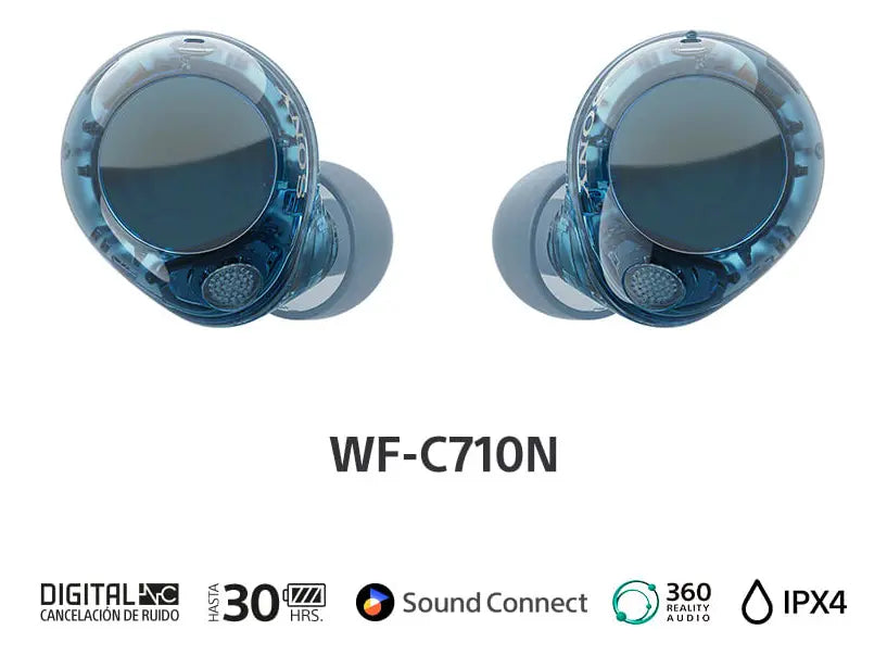 Audífonos Bluetooth con Noise Canceling Sony WF-C710N 8.5H+21.5H