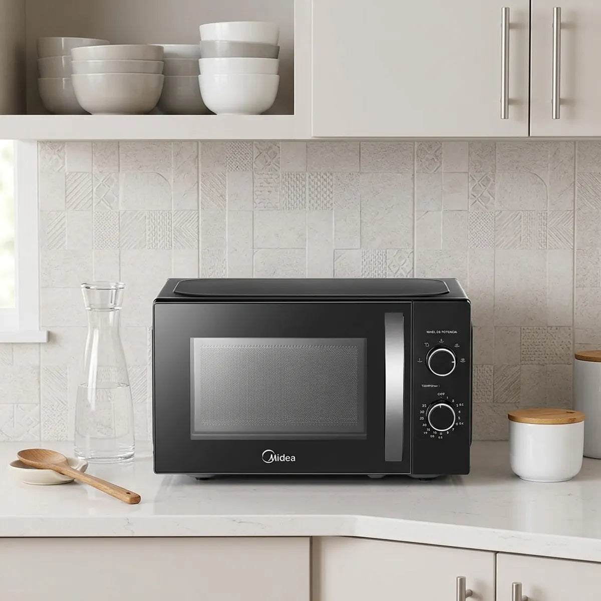 Microondas Midea MMP-20NCJ9BK 20Litros, Negro