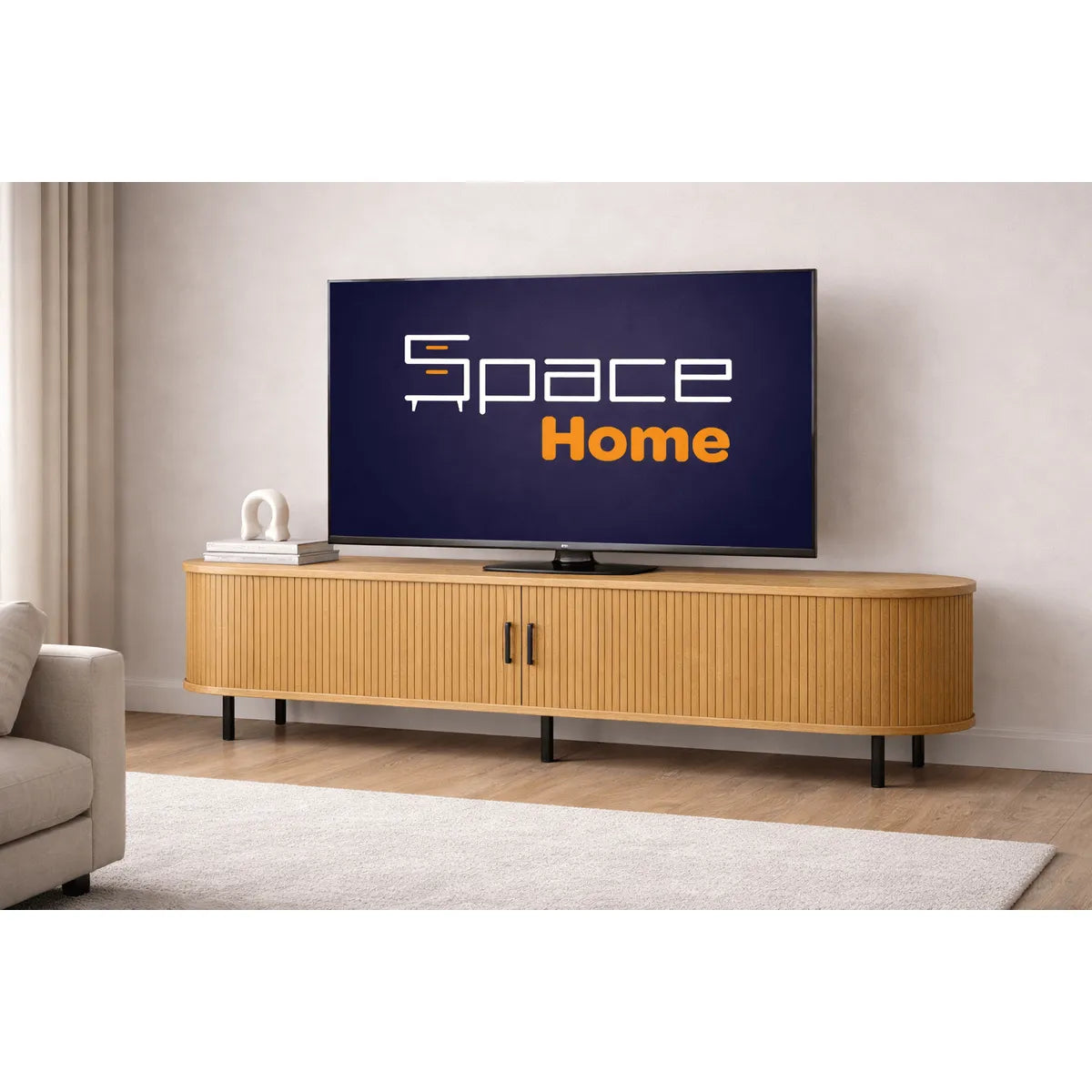 Rack TV SPACE HOME Oslo 180 cm Estilo Nórdico para TV 75–80”