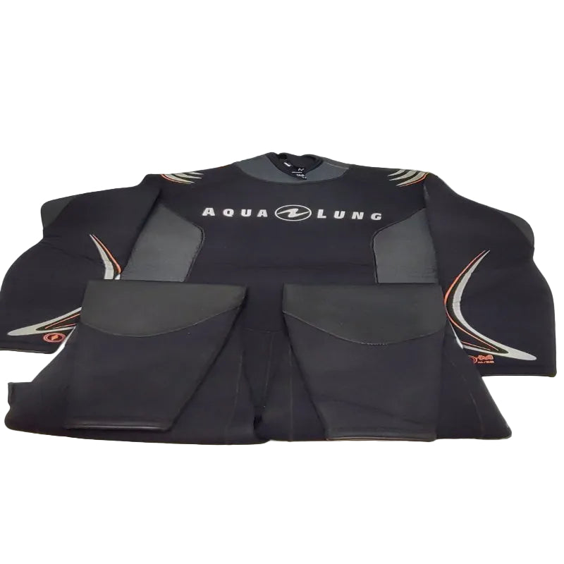 Traje De Buceo Aqua Lung Dive Mono 7mm Jumpsuit - Su262m Negro/Naranjo M (38) Femenino