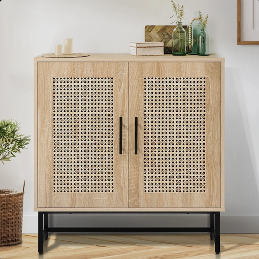 Aparador Rattan Nature con Base Metálica DeFabrica LFBR005 1A4