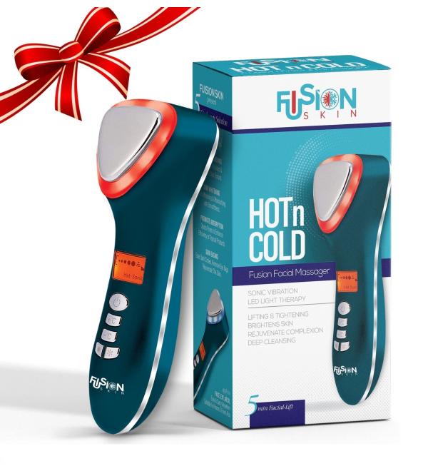 Masajeador Facial Fusion Skin Hot & Cold con Luz Roja y Azul