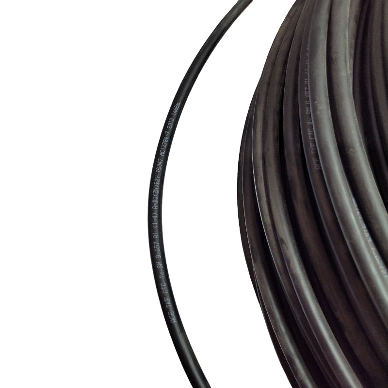 Cable De Fibra Optica Ace Tkf Ctc 4x Sm G.657.A1 (1x4) A-Dq(Zn)B2y 75047 Mc12786-7 Negro 249m
