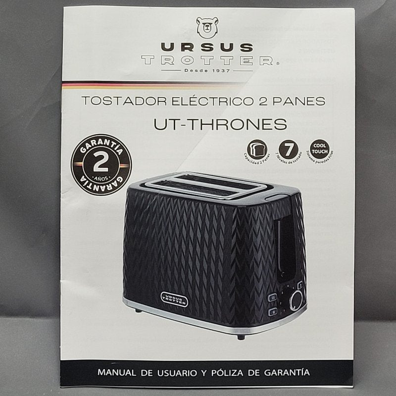 Tostador 2 Panes Ursus Trotter Ut-Thrones Negro