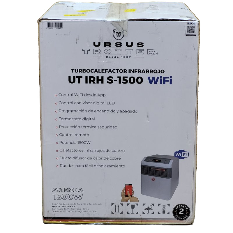Calefactor Infrarrojo Ursus Trotter Ut Irh S-1500 Wifi Blanco