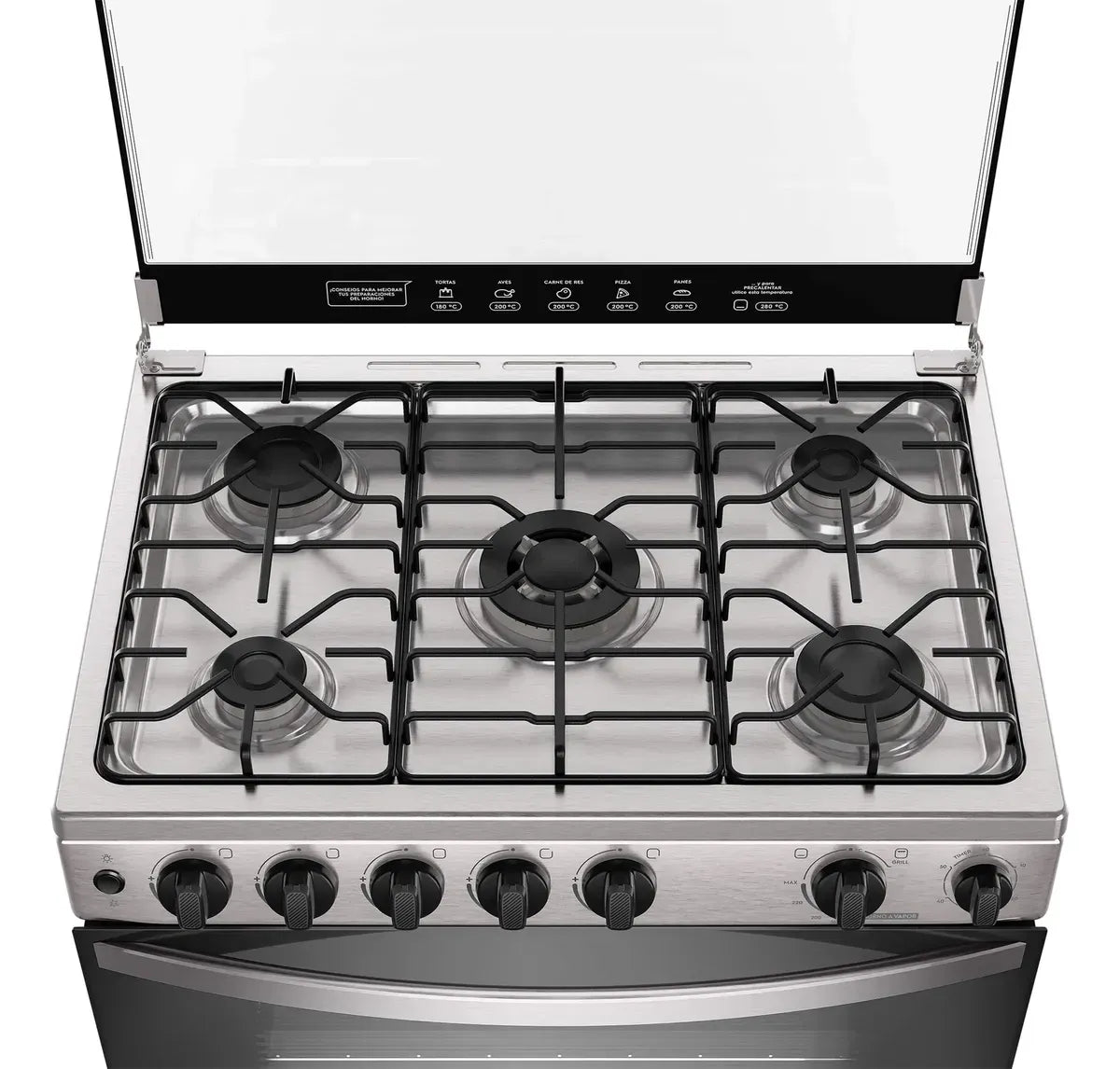 Cocina a Gas 5 Platos Mademsa FM5SSC Inoxidable