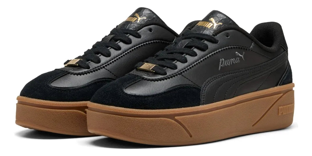 Zapatos Puma Club II Era Platform Lux Femenino, Negro